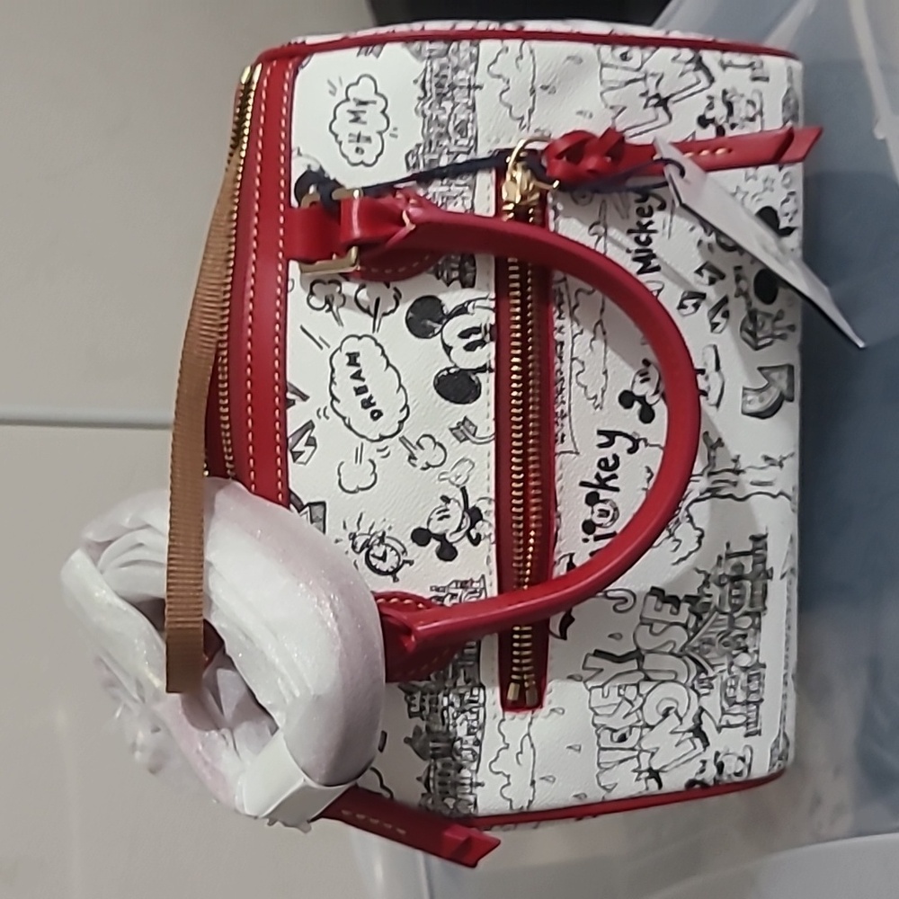 Disney Parks Dooney & Bourke Sketch Art Mickey Mouse Satchel Bag Purse - Picture 5 of 5